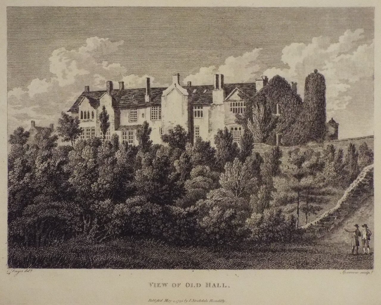 Print - View of Old Hall. - 
